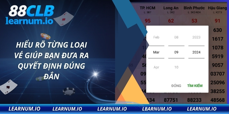 Hiểu rõ từng loại vé giúp bạn đưa ra quyết định đúng đắn